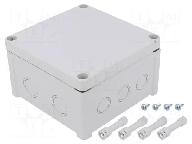 Enclosure: junction box; X: 130mm; Y: 130mm; Z: 75mm; wall mount; ABS FIBOX TAM131308
