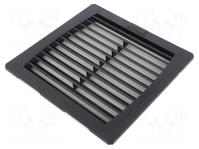 Filter; Cutout: 177x177mm; D: 34mm; IP55; Mounting: push-in; black WEIDMÜLLER EF-30-55-BK