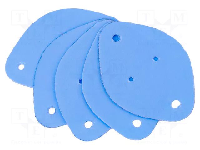 Tape: heat transfer; W: 28.2mm; L: 41.5mm; Thk: 0.3mm; 1.5W/mK; 5pcs. AG TERMOPASTY TO3-15-03X41X28