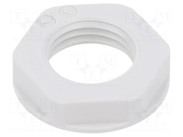 Nut; PG7; polystyrene; 19mm; light grey; -20÷70°C; Thread: PG LAPP LP-52000110