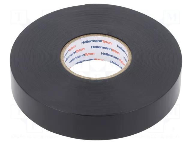 Tape: self-amalgamating; black; 19mm; L: 9.1m; Thk: 0.76mm; -30÷90°C HELLERMANNTYTON HTAPE-POWER820-19