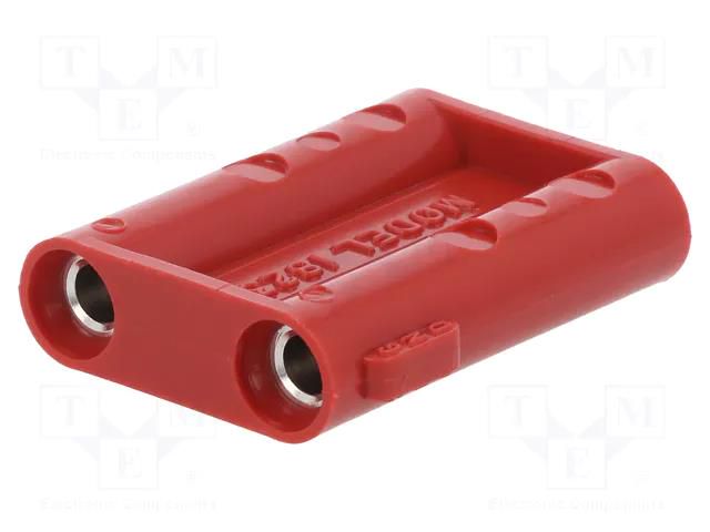 Adapter; red; 5kVDC; 15A; banana 4mm socket x2 POMONA POM-1823-2