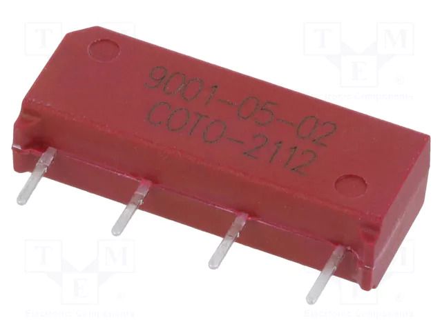 Relay: reed switch; SPST-NO; Ucoil: 5VDC; 0.5A; max.200VDC; 10W COTO TECHNOLOGY 9001-05-02