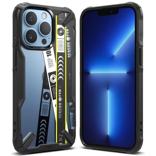 Ringke Fusion X Design durable PC Case with TPU Bumper for iPhone 13 Pro Max black (Ticket band) (FXD555E43), Ringke 8809818842916 8809818842916