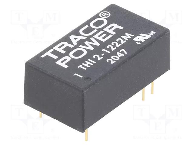 Converter: DC/DC; 2W; Uin: 10.8÷13.2VDC; Uout: 12VDC; Uout2: -12VDC TRACO POWER THI2-1222M