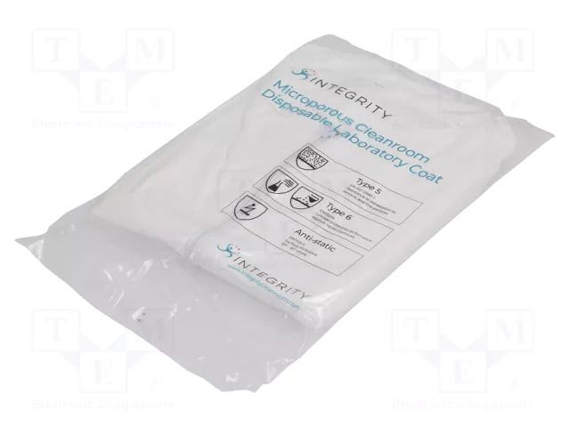Cleanroom acces: coat; white; M (unisex); cleanroom; ESD; 55g/m2 ANTISTAT ATS-600-5002