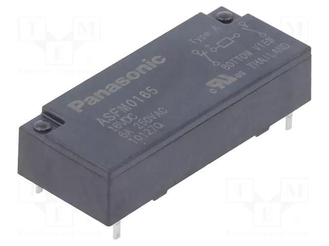 Relay: miniature; NC + NO; Ucoil: 16VDC; 6A; 4A/250VAC; 4A/30VDC PANASONIC ASFM0165S