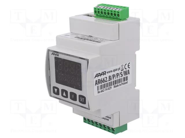 Module: regulator; temperature; SPST-NO; OUT 2: SPST-NO; OUT 3: SSR APAR AR662BPPSWA