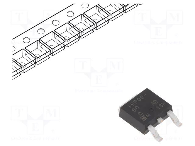 Transistor: P-MOSFET; TrenchFET®; unipolar; -60V; -8.19A; 2.3W VISHAY SUD19P06-60-GE3