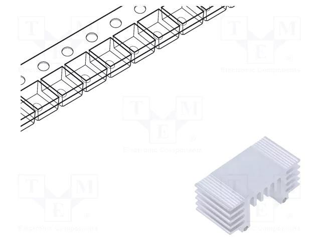 Heatsink: extruded; TO252,TO263; metallic; L: 12.7mm; W: 25.9mm OHMITE DV-T263-201E-TR