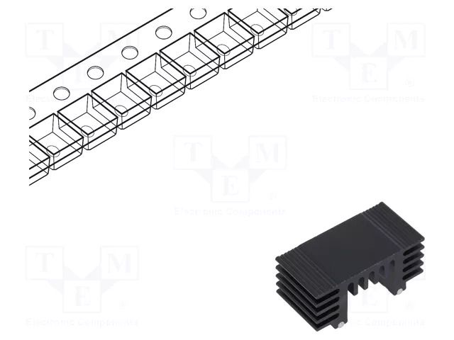 Heatsink: extruded; TO252,TO263; black; L: 12.7mm; W: 25.9mm; D OHMITE DA-T263-201E-TR