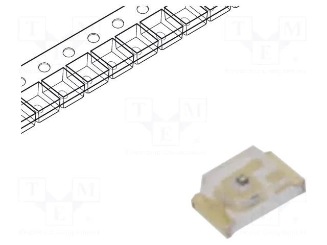 LED; yellow green; SMD; 1608; 45÷112mcd; 2÷2.35VDC; 1.6x0.8x0.6mm EVERLIGHT 19-213/G6C-AP1Q2