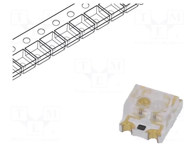 LED; SMD; PLCC4; red/yellow-green; 3x2.5x1.5mm; 60°; 20mA; 60/60mW EVERLIGHT 11-22/R8G6C-A30