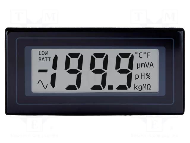 Voltmeter; digital,mounting; 0÷200mV; on panel; snap fastener LASCAR DPM2000