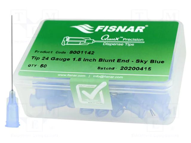 Needle: steel; 1.5"; Size: 24; straight; 0.31mm; Body: light-blue FISNAR FIS-24-3/2-ES