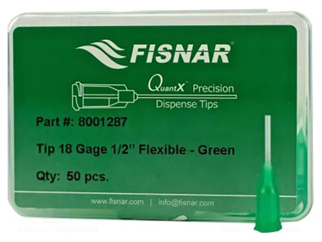 Needle: plastic flexible; 0.5"; Size: 18; straight; 0.84mm FISNAR FIS-18F-1/2