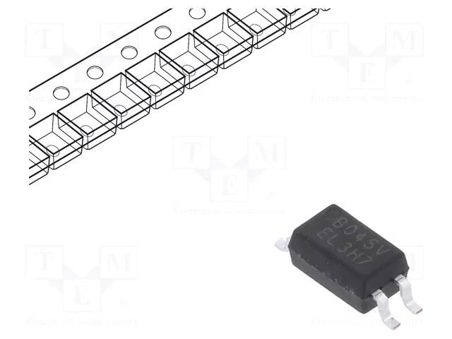 Optocoupler; SMD; Ch: 1; OUT: transistor; Uinsul: 3.75kV; Uce: 80V EVERLIGHT EL3H7B-TA-VG