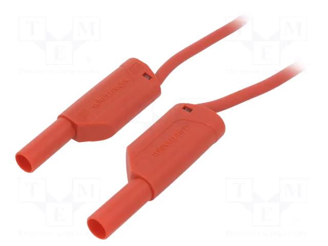 Test lead; 32A; banana plug 4mm,both sides; Urated: 1kV; Len: 2m SCHÜTZINGER VSFK850025200-RT