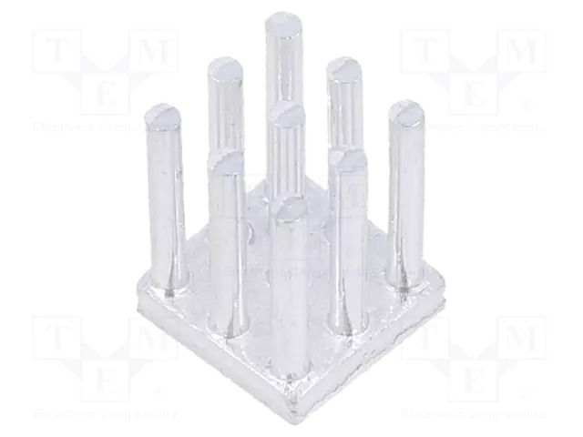 Heatsink: extruded; grilled; natural; L: 10mm; W: 10mm; H: 12.5mm FISCHER ELEKTRONIK ICKS10X10X12.5