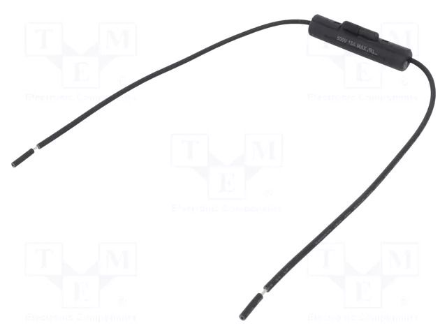 Fuse holder; 6.3x32mm; THT; Imax: 15A; Urated: 500V; Leads: cables LITTELFUSE 01500322H