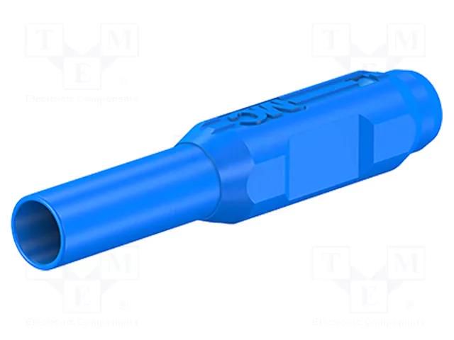 Connector: 2mm banana; plug; blue; gold-plated; Type: insulated STÄUBLI MS2025-S-23