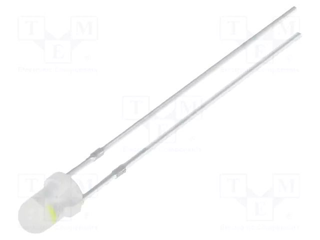 LED; red/cold white; 3mm; 30°; Front: convex; 2.1÷2.6/3.1÷3.6VDC OPTOSUPPLY OSWRD23132A