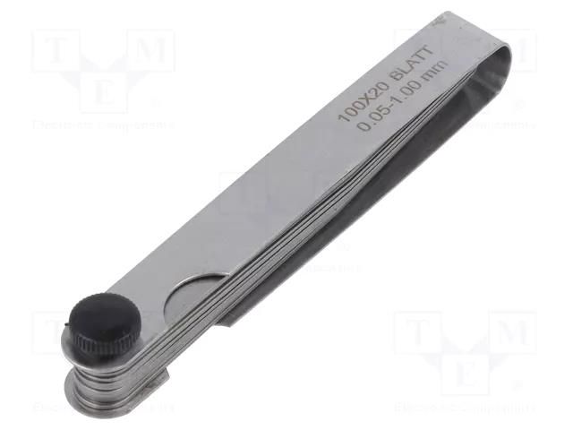 Metric feeler gauge; L: 100mm MEGA MGA-20501