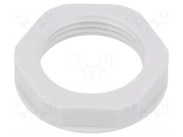Nut; PG29; polystyrene; 46mm; light grey; Thread: PG; with flange LAPP LP-52000170