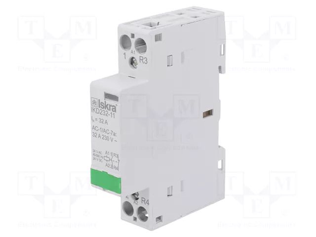 Contactor: 2-pole installation; 32A; 24VAC,24VDC; NC + NO; IKD ISKRA IKD232-11/24V