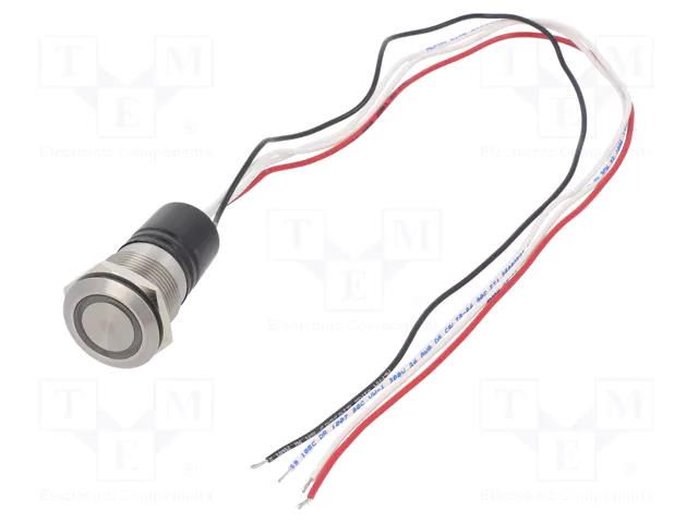 Switch: vandal resistant; Pos: 2; SPST-NO; 0.05A/24VDC; IP66; green BULGIN MPI002/FL/GN