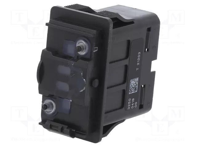 ROCKER; SP3T; Pos: 3; (ON)-OFF-(ON); 10A/12VDC; black; none; 3250 Marquardt 3250.0418