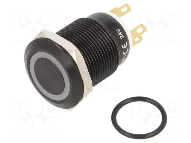 Switch: vandal resistant; Pos: 2; SPDT; 3A/220VAC; 5A/24VDC; IP65 ONPOW LAS1GQF-11ER/24VA