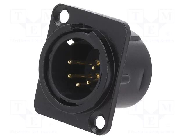 Connector: XLR; socket; male; PIN: 5; soldering; black; metal CLIFF FC61955