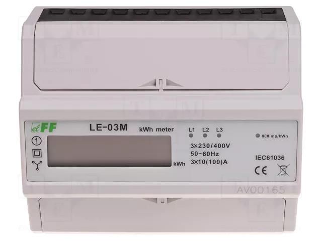 Counter; digital,mounting; for DIN rail mounting; LCD; Inom: 10A F&F LE-03M