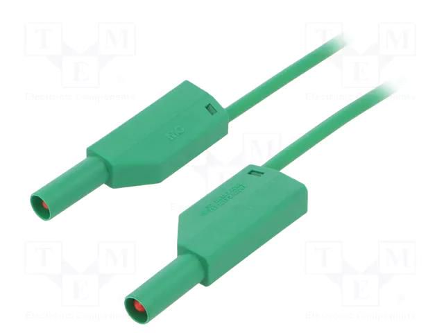 Test lead; 16A; banana plug 4mm,both sides; Urated: 1kV; Len: 0.5m STÄUBLI SLK4075-E/N-05025