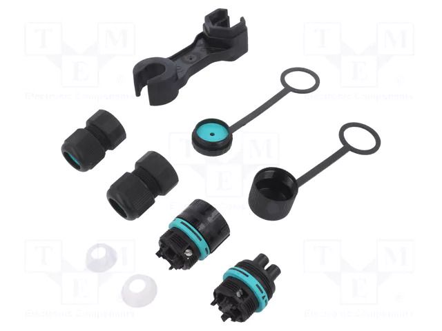 Connector: AC supply; screw terminal; male + female; TH387; 17.5A TECHNO THB.387.A4A.R