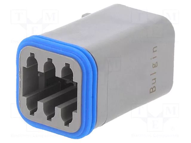 Connector: wire-wire; plug; female; PX0; PIN: 6; IP68; for cable BULGIN PX0100S06GY