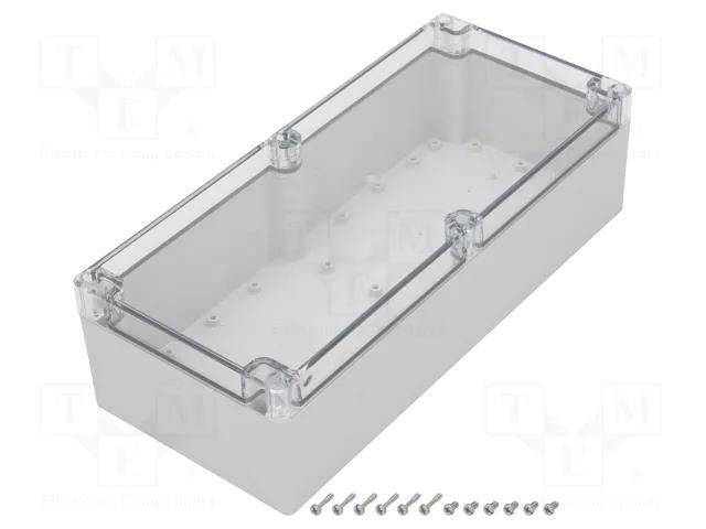 Enclosure: multipurpose; X: 160mm; Y: 360mm; Z: 101mm; EURONORD; grey FIBOX PCT163610