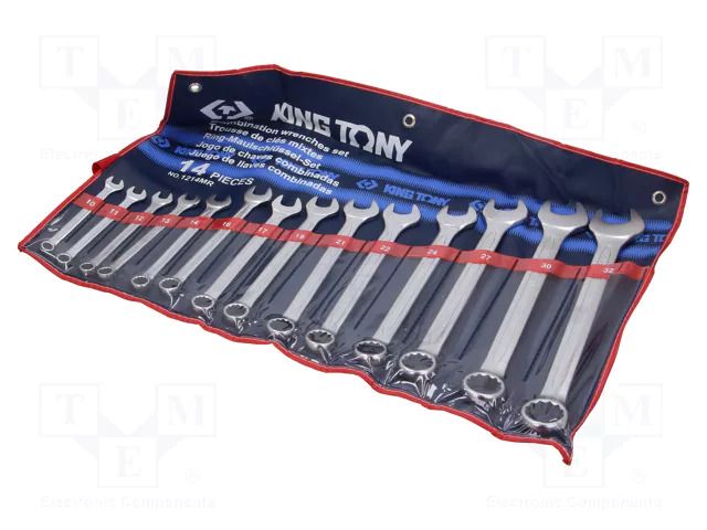 Wrench-set; combination spanner; 14pcs. KING TONY KT-1214MR