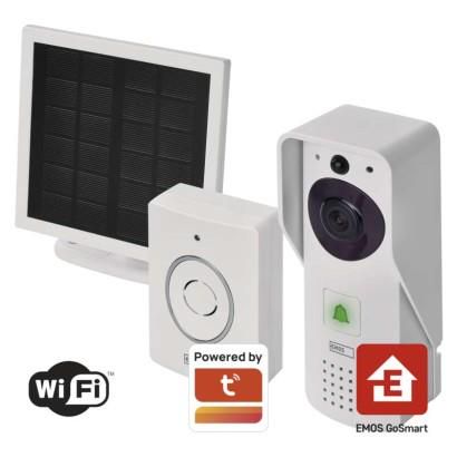 GoSmart Wireless battery-powered video doorbell IP-09D with WiFi and solar panel, EMOS H4030 8592920117545