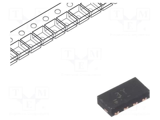 Diode: TVS array; 6V; unidirectional; SOT1358-1,XSON7; Ch: 6; ESD NEXPERIA PUSB3TB6AZ