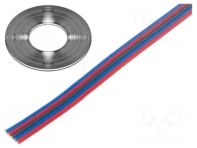 Wire: ribbon; TLWY; 5x0.22mm2; stranded; Cu; unshielded; PVC; 150V TECHNOKABEL 5.2.129.2