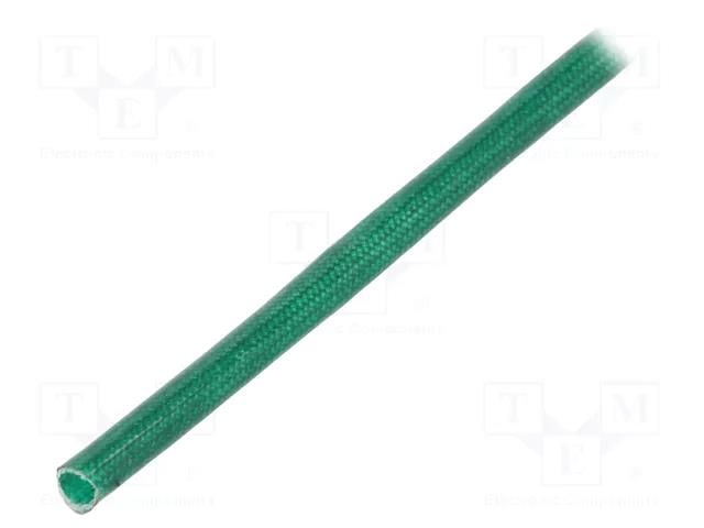 Insulating tube; fiberglass; green; -20÷155°C; Øint: 3mm SYNFLEX FGS-3-GN-100