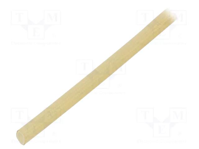 Insulating tube; fiberglass; natural; -20÷155°C; Øint: 2.5mm SYNFLEX FGS-2.5-NA-100