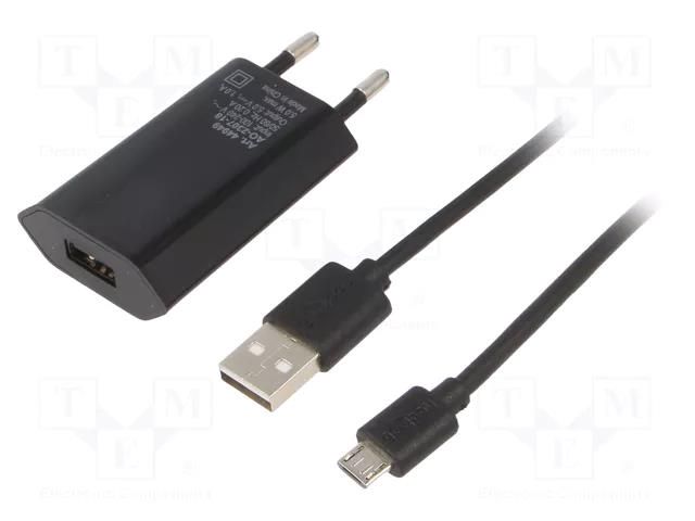Power supply: switching; mains,plug-in; 5VDC; 5W; Usup: 100÷240VAC Goobay ZSI-44982
