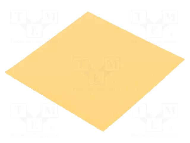 Heat transfer pad: silicone; L: 101.6mm; W: 101.6mm; golden; 5W/mK Wakefield Thermal PL-05-5-1016