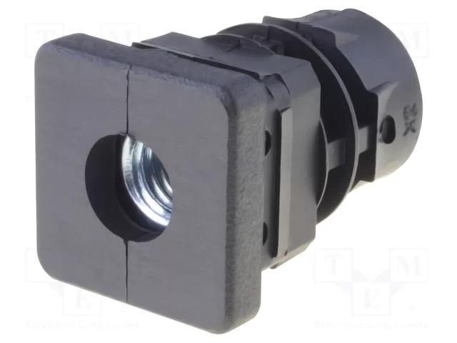 For feet fastening,for profiles; Body: black; H: 33mm; polyamide ELESA+GANTER NDL.Q-20X1.5-2-M10