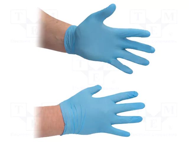 Cleanroom acces: protective gloves; blue; nitryl; S; ESD; 50set STATICTEC PRT-STC5951
