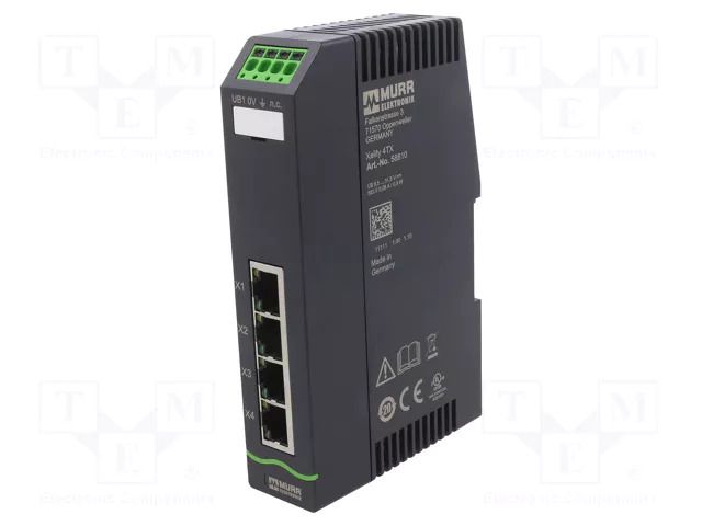Switch Ethernet; unmanaged; Number of ports: 4; 9.5÷31.5VDC; RJ45 MURRELEKTRONIK MURR-58810