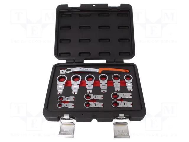 Wrench-set; box,with ratchet; 12pcs; Kit: rattle 3/8" BAHCO SA.42RM/S12